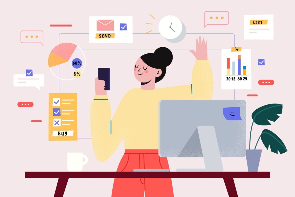 5 Proven Ways to PromoteYour Business Online 6 multitasking theme for illustration 52683 32122 1 Xperoc Service Marketplace